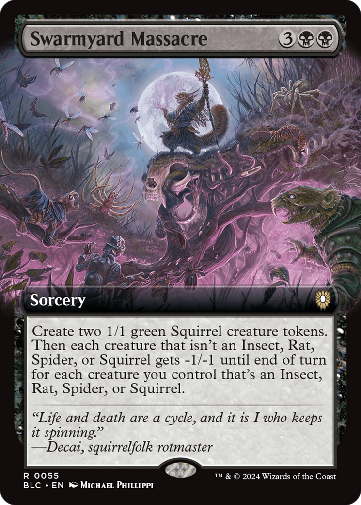 Swarmyard Massacre (Extended Art) [Bloomburrow Commander] [Foil]