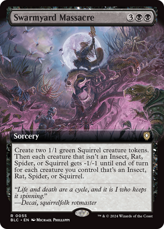 Swarmyard Massacre (Extended Art) [Bloomburrow Commander] [Foil]