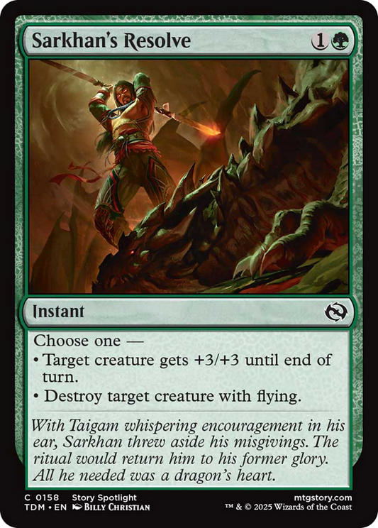 Sarkhan's Resolve [Tarkir: Dragonstorm] [Foil]
