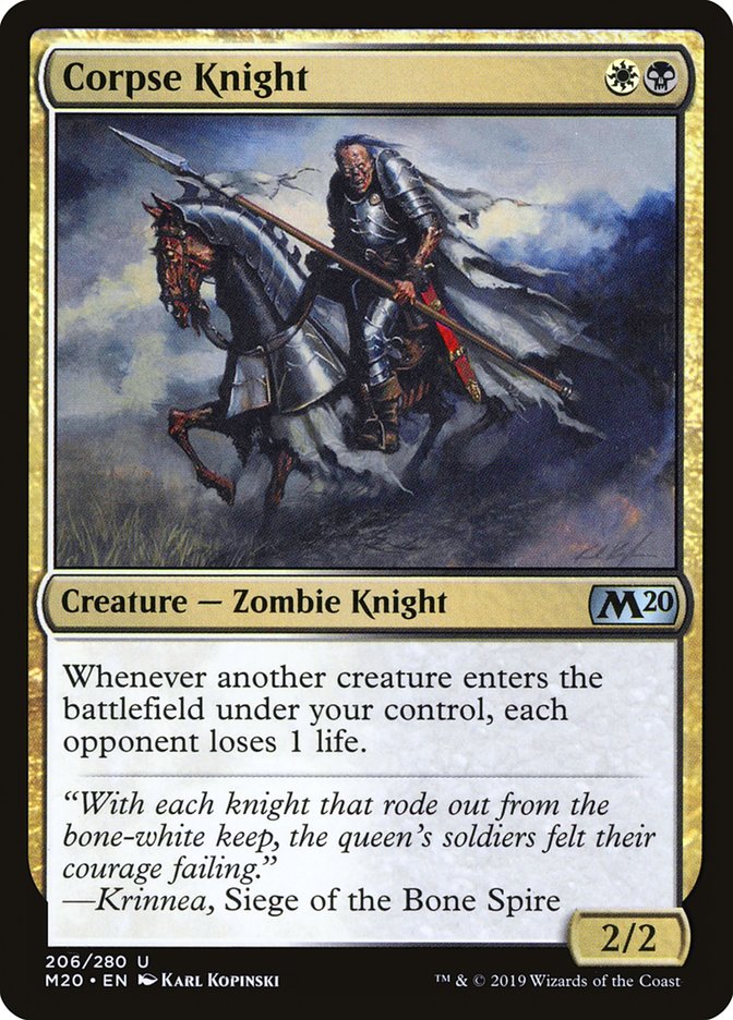 Corpse Knight (2/2) [Core Set 2020] [Foil]
