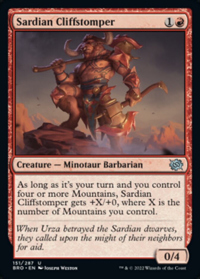Sardian Cliffstomper [The Brothers' War] [Foil]