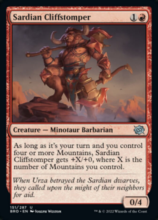 Sardian Cliffstomper [The Brothers' War] [Foil]
