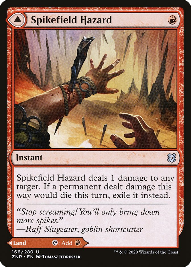 Spikefield Hazard // Spikefield Cave [Zendikar Rising] [Foil]