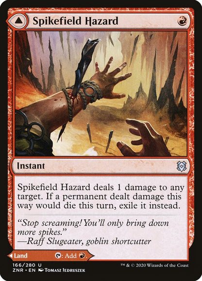 Spikefield Hazard // Spikefield Cave [Zendikar Rising] [Foil]