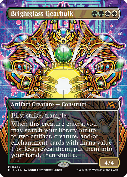 Brightglass Gearhulk (Borderless) [Aetherdrift] [Foil]
