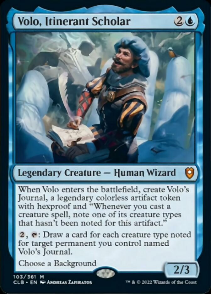Volo, Itinerant Scholar [Commander Legends: Battle for Baldur's Gate] [Foil]