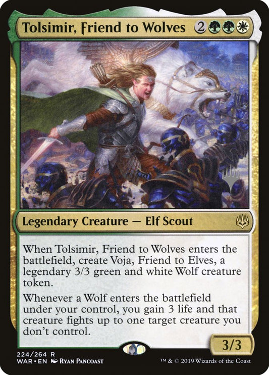 Tolsimir, Friend to Wolves (Promo Pack) [War of the Spark Promos] [Foil]