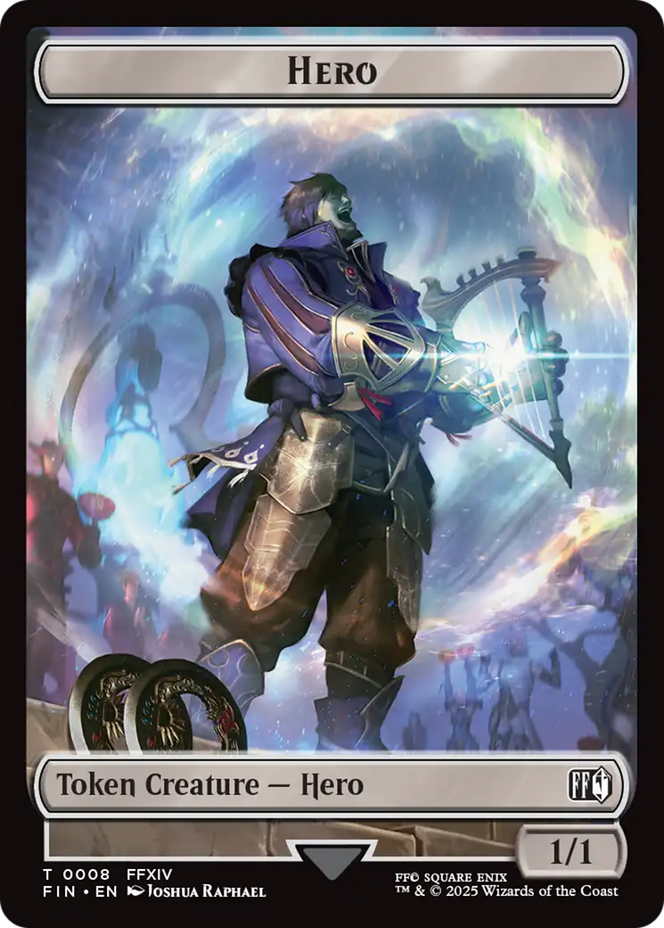 Hero (0008) // Frog Double-Sided Token [FINAL FANTASY Tokens] [Foil]