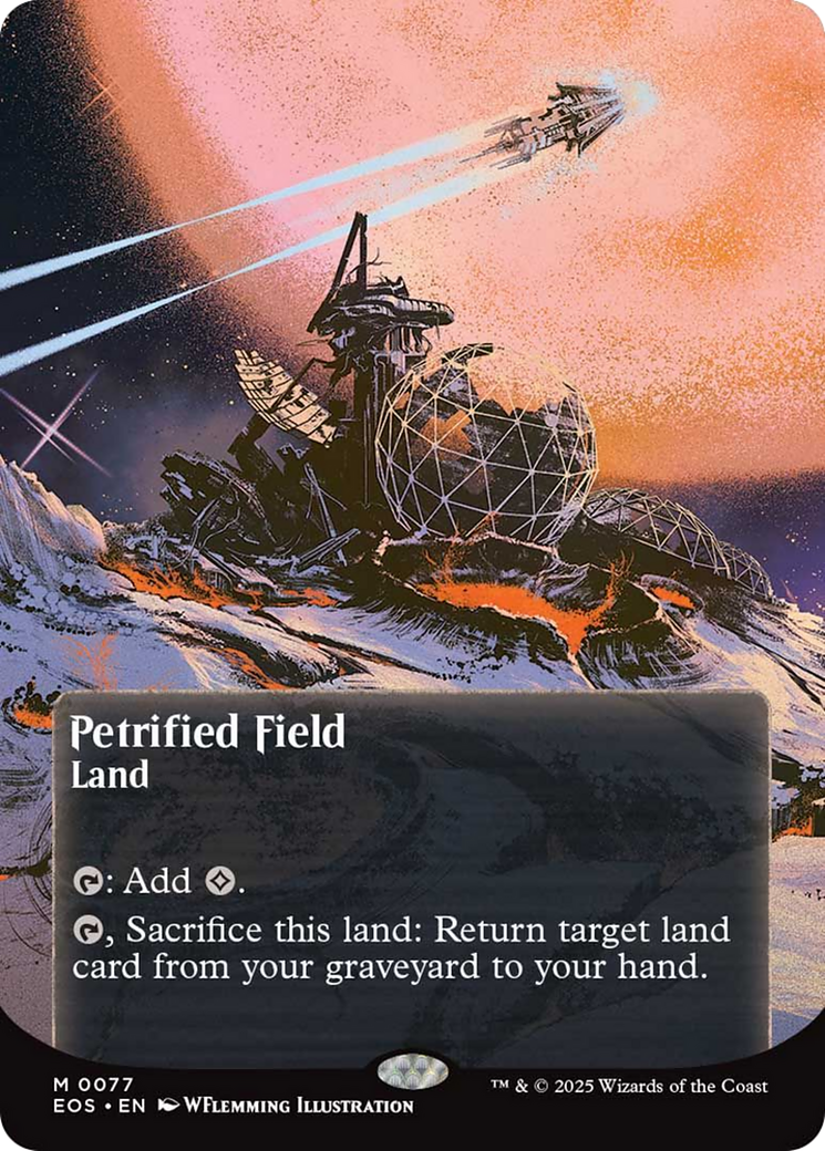 Petrified Field (0077) (Borderless) [Edge of Eternities: Stellar Sights] [Foil]