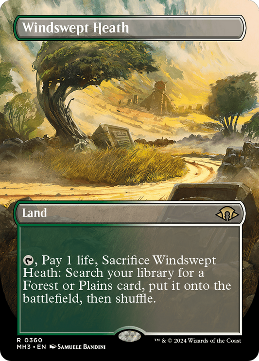 Windswept Heath (Borderless) [Modern Horizons 3] [Foil]