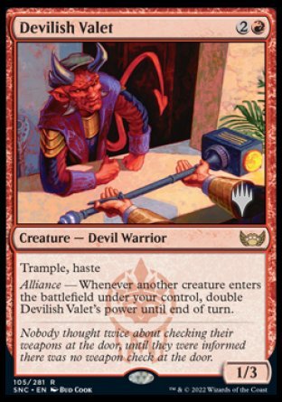 Devilish Valet (Promo Pack) [Streets of New Capenna Promos] [Foil]