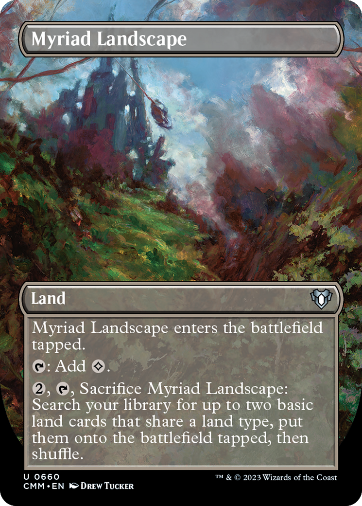 Myriad Landscape (Borderless Alternate Art) [Commander Masters] [Foil]
