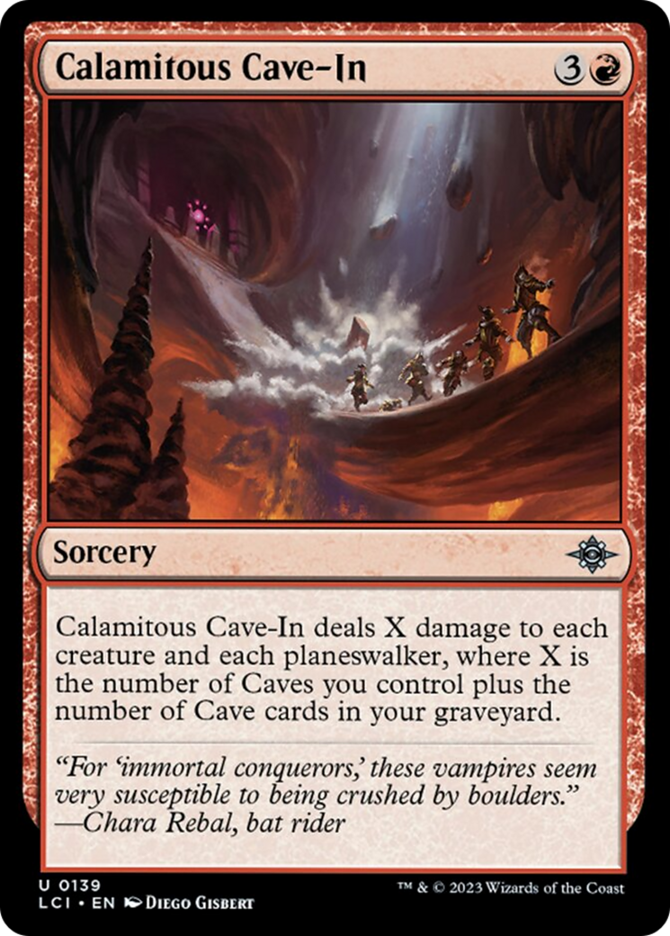 Calamitous Cave-In [The Lost Caverns of Ixalan] [Foil]
