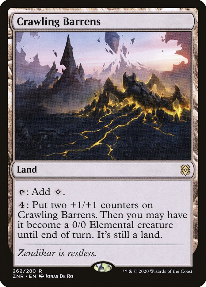 Crawling Barrens [Zendikar Rising] [Foil]