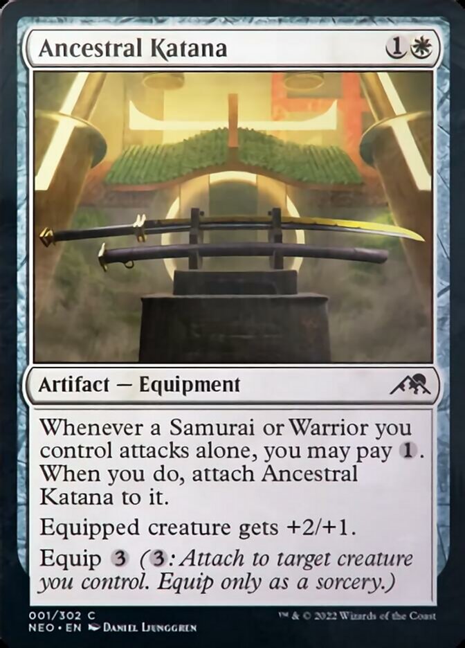 Ancestral Katana [Kamigawa: Neon Dynasty] [Foil]