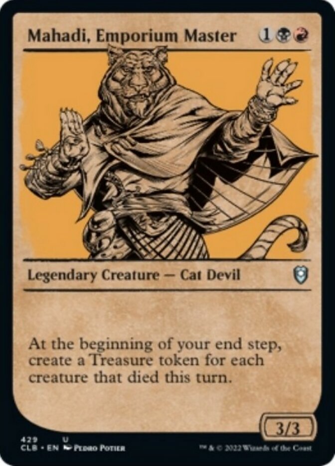 Mahadi, Emporium Master (Showcase) [Commander Legends: Battle for Baldur's Gate] [Foil]