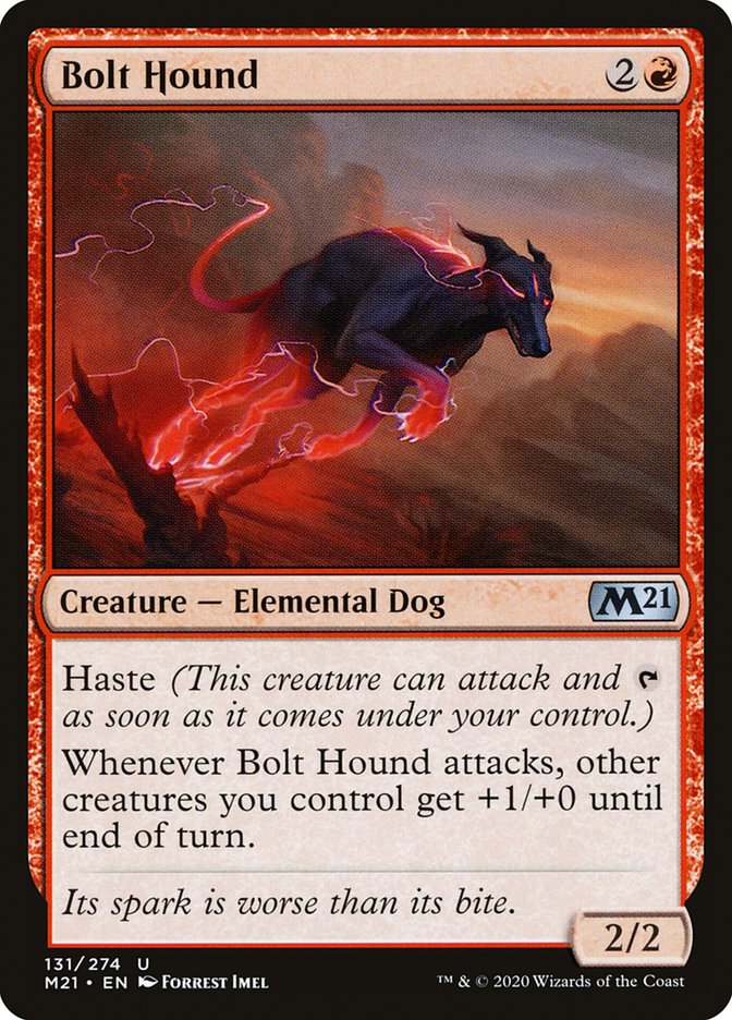 Bolt Hound [Core Set 2021] [Foil]