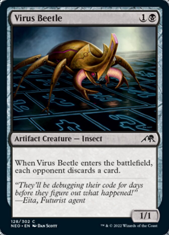 Virus Beetle [Kamigawa: Neon Dynasty] [Foil]