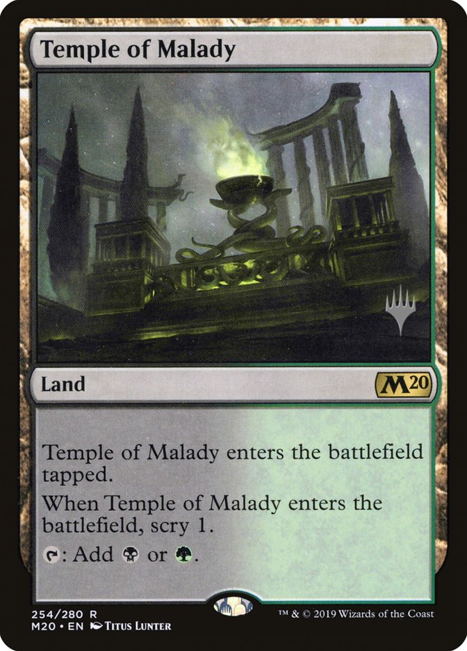 Temple of Malady (Promo Pack) [Core Set 2020 Promos] [Foil]