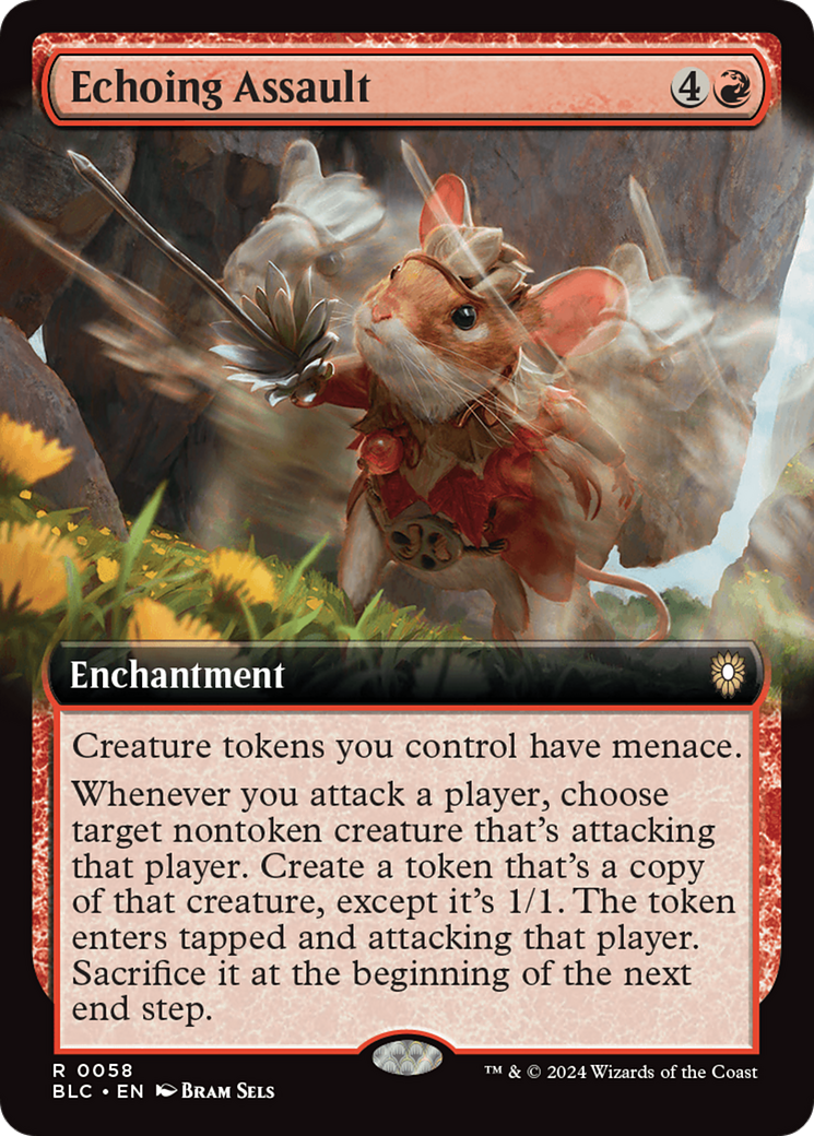 Echoing Assault (Extended Art) [Bloomburrow Commander] [Foil]