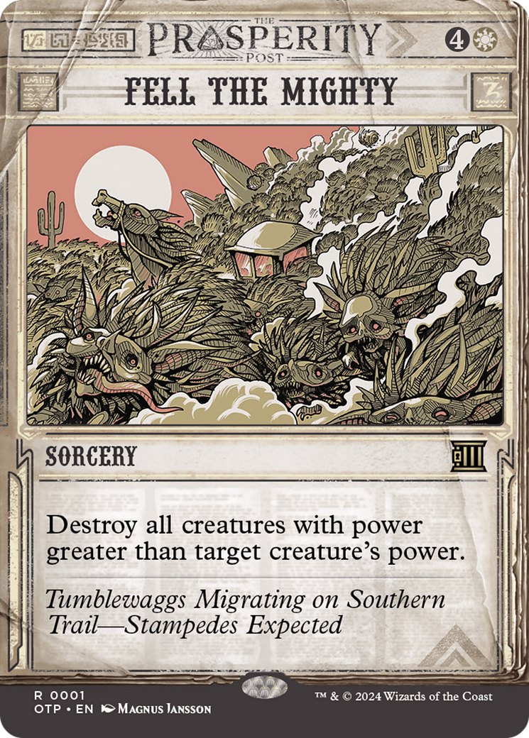 Fell the Mighty [Outlaws of Thunder Junction: Breaking News] [Foil]