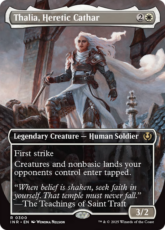 Thalia, Heretic Cathar (borderless) [Innistrad Remastered] [Foil]