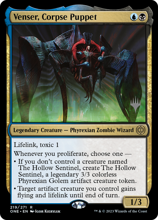 Venser, Corpse Puppet (Promo Pack) [Phyrexia: All Will Be One Promos] [Foil]