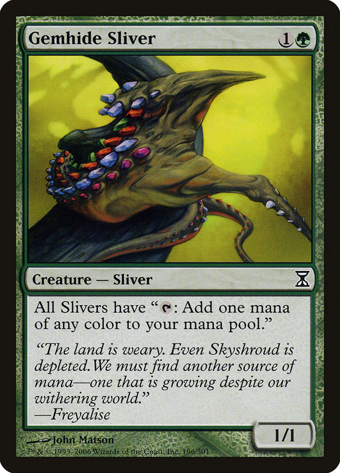 Gemhide Sliver [Time Spiral] [Foil]
