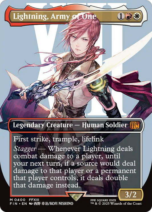 Lightning, Army of One (Borderless) (0400) [FINAL FANTASY] [Foil]
