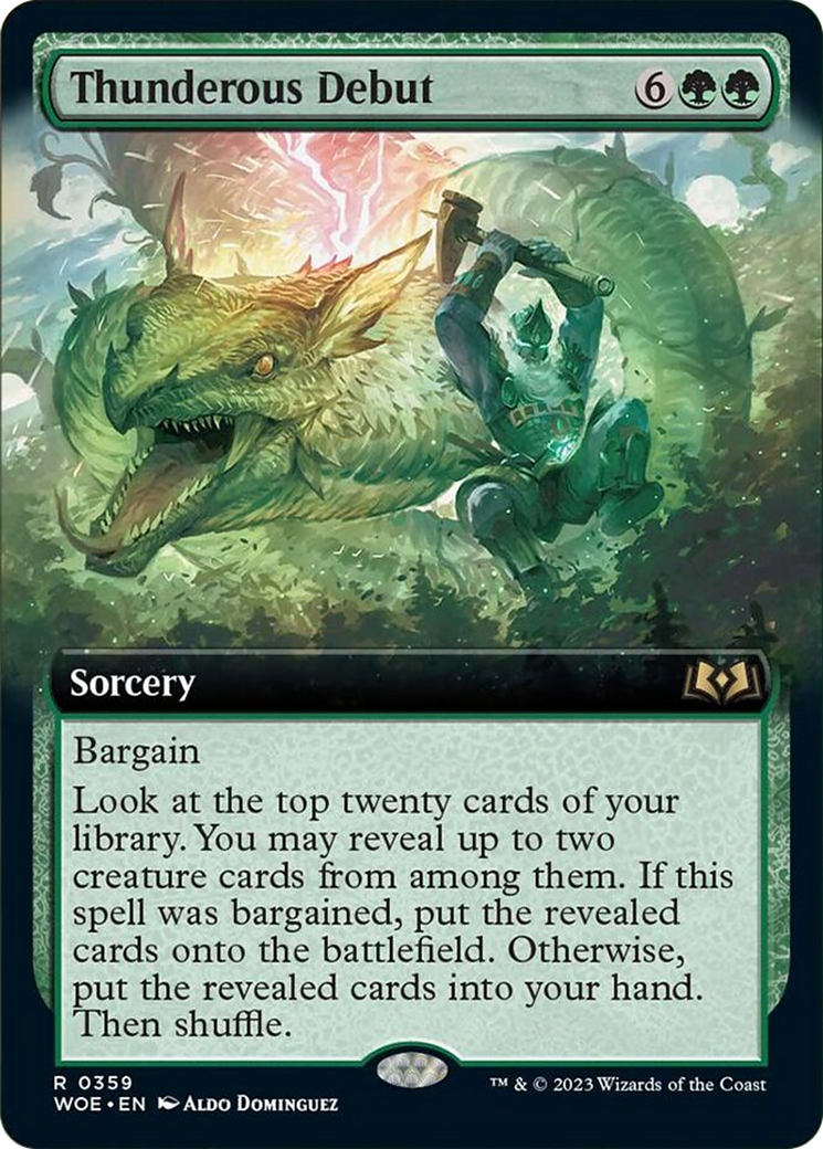 Thunderous Debut (Extended Art) [Wilds of Eldraine] [Foil]