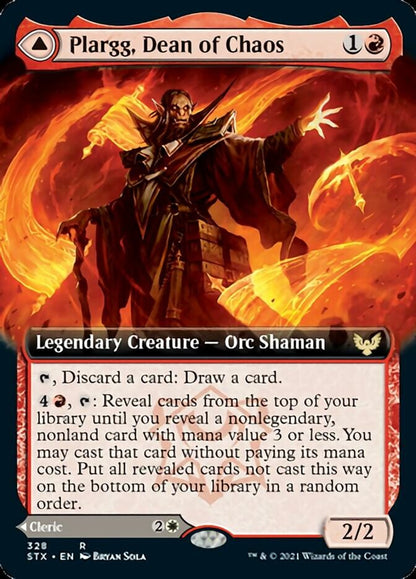 Plargg, Dean of Chaos // Augusta, Dean of Order (Extended Art) [Strixhaven: School of Mages] [Foil]