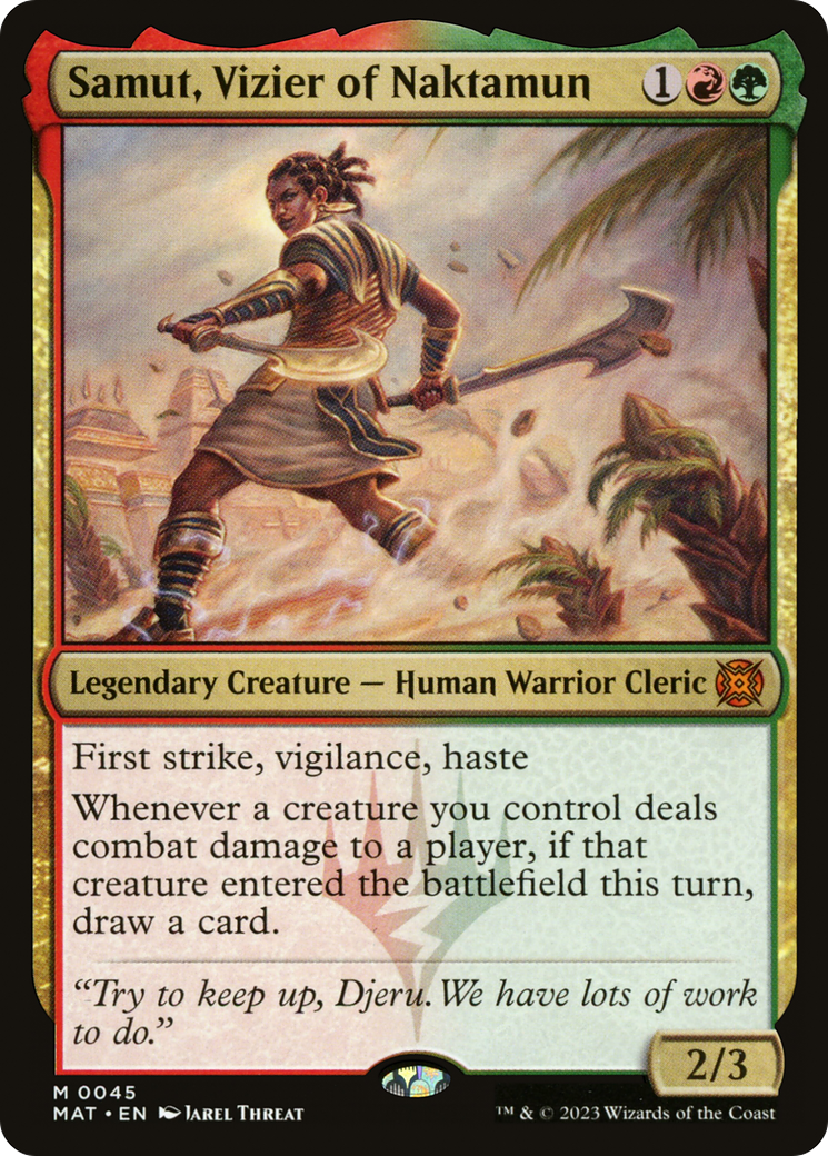 Samut, Vizier of Naktamun [March of the Machine: The Aftermath] [Foil]