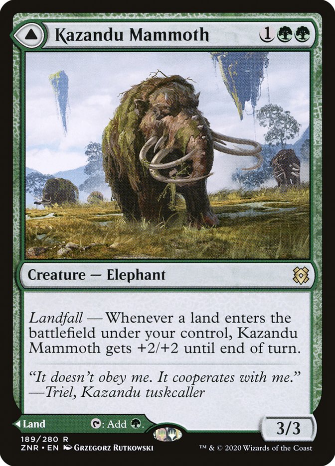 Kazandu Mammoth // Kazandu Valley [Zendikar Rising] [Foil]