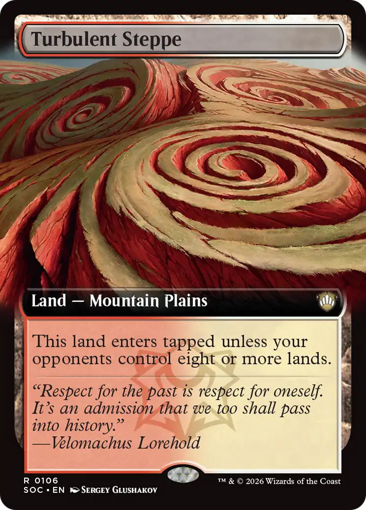 Turbulent Steppe (Extended Art) [Secrets of Strixhaven Commander] [Foil]