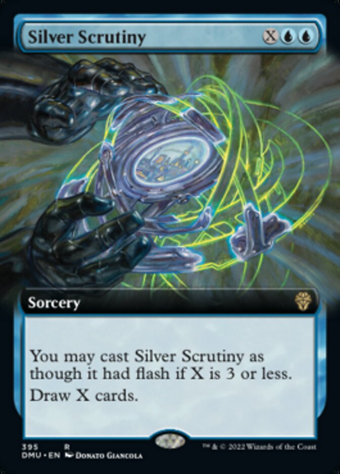 Silver Scrutiny (Extended Art) [Dominaria United] [Foil]