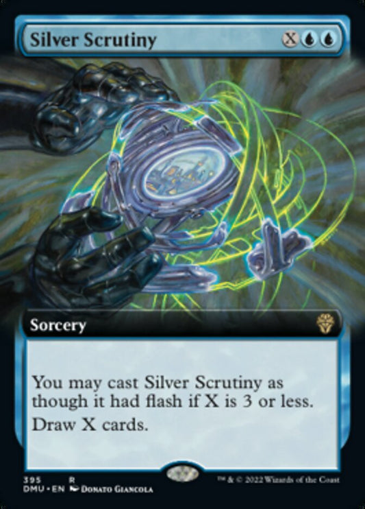 Silver Scrutiny (Extended Art) [Dominaria United] [Foil]