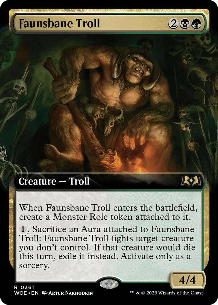 Faunsbane Troll (Extended Art) [Wilds of Eldraine] [Foil]