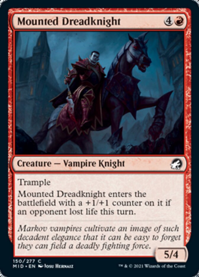 Mounted Dreadknight [Innistrad: Midnight Hunt] [Foil]