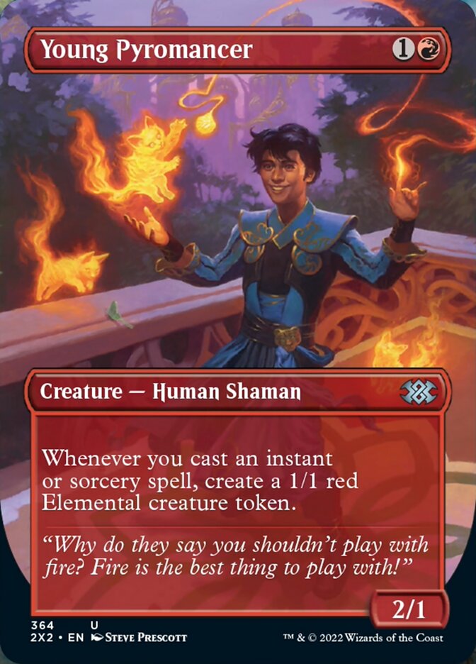Young Pyromancer (Borderless Alternate Art) [Double Masters 2022] [Foil]