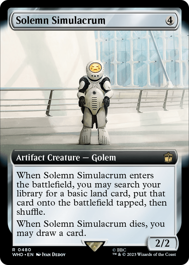 Solemn Simulacrum (Extended Art) [Doctor Who] [Foil]