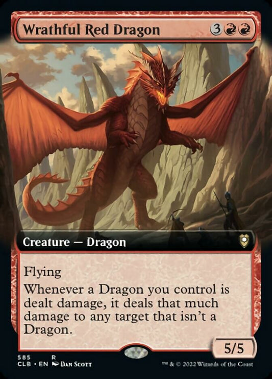 Wrathful Red Dragon (Extended Art) [Commander Legends: Battle for Baldur's Gate] [Foil]