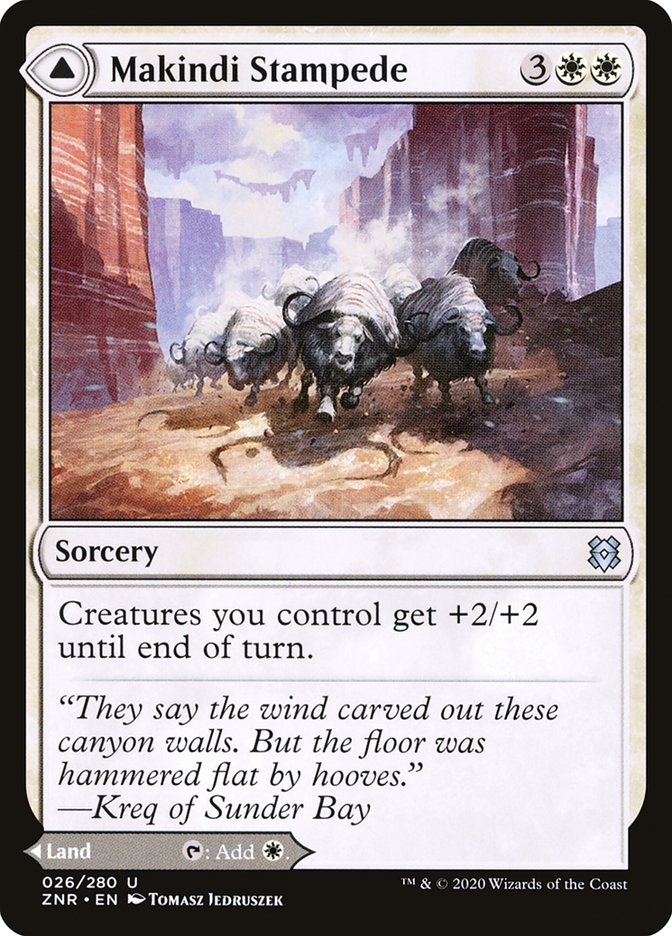 Makindi Stampede // Makindi Mesas [Zendikar Rising] [Foil]