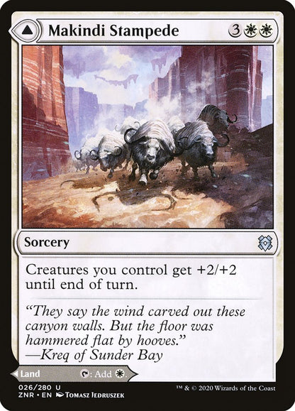 Makindi Stampede // Makindi Mesas [Zendikar Rising] [Foil]