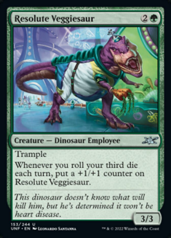 Resolute Veggiesaur [Unfinity] [Foil]