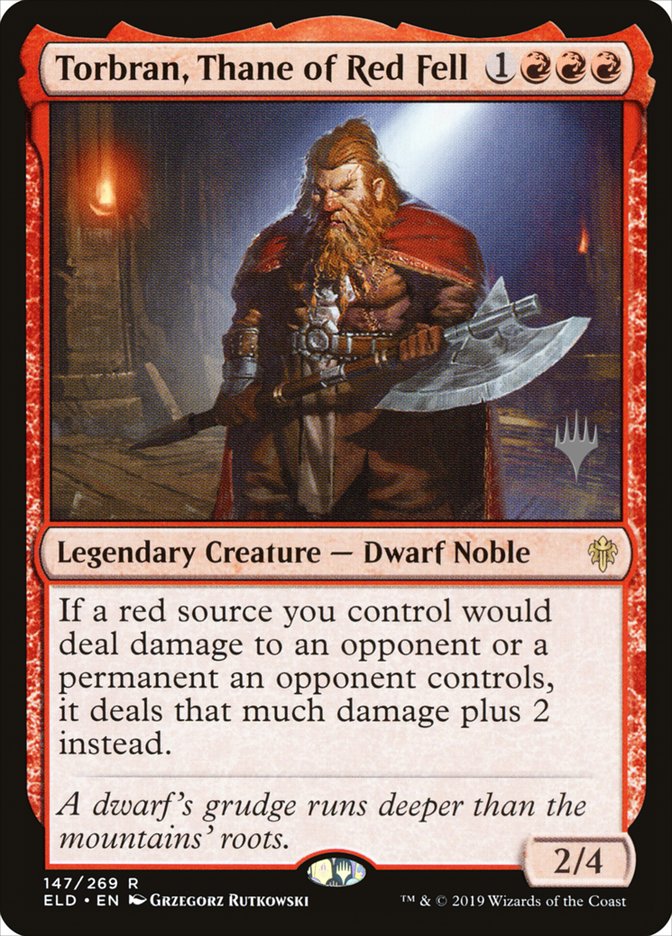 Torbran, Thane of Red Fell (Promo Pack) [Throne of Eldraine Promos] [Foil]