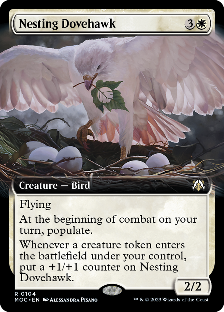 Nesting Dovehawk (Extended Art) [March of the Machine Commander] [Foil]