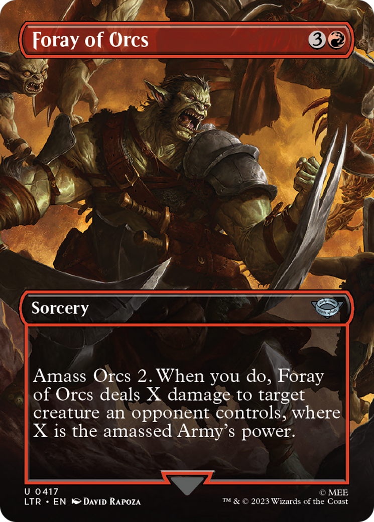 Foray of Orcs (Borderless Alternate Art) [The Lord of the Rings: Tales of Middle-Earth] [Foil]