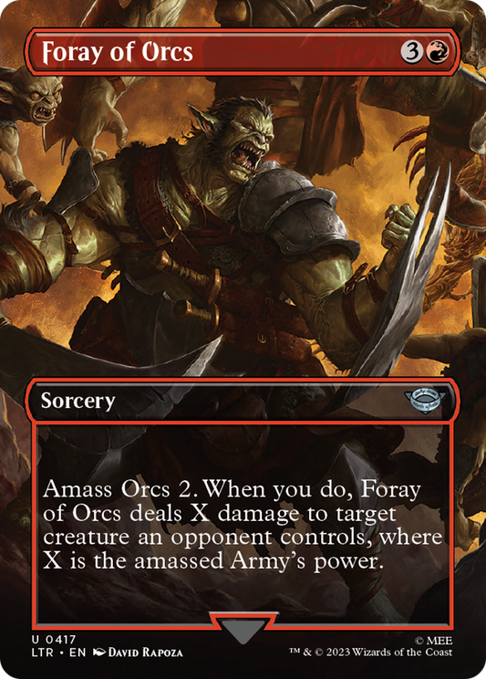Foray of Orcs (Borderless Alternate Art) [The Lord of the Rings: Tales of Middle-Earth] [Foil]
