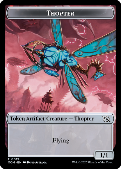 Thopter // Beast Double-Sided Token [March of the Machine Commander Tokens] [Foil]