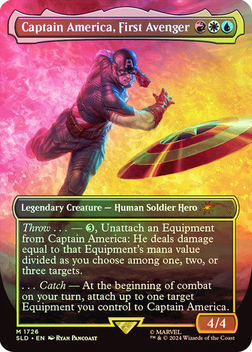 Captain America, First Avenger (Rainbow Foil) [Secret Lair Drop Series]